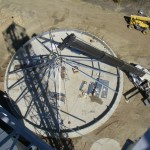 assembling a grain bin roof